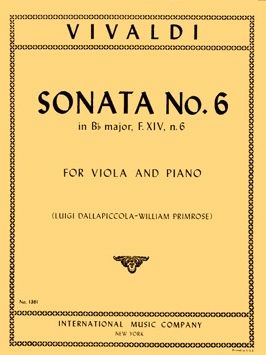 Vivaldi, A: Viola Sonata No.6 Bb Major RV46