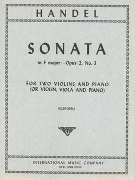 Handel, G F: Sonata F Major F major op.2/3