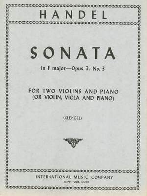 Handel, G F: Sonata F Major op.2/3
