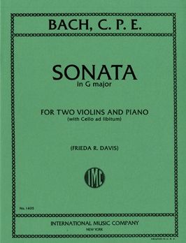 Bach, C P E: Sonata G Major
