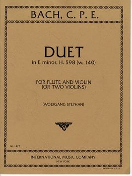 Bach, C P E: Duet E Minor (G Major) H.598 (W.140)