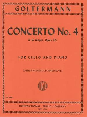 Goltermann, G: Cello Concerto No.4 G Major Op.65