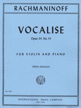Rachmaninoff, S: Vocalise Op34 14 Vln Pft