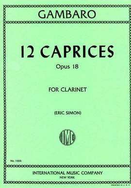 Gambaro, G B: 12 Caprices Op.18
