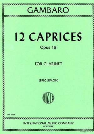 Gambaro, G B: 12 Caprices Op.18