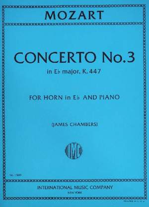 Mozart, W A: Concerto No.3 KV.447