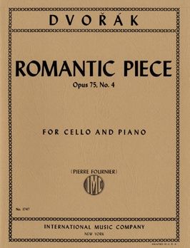 Dvořák, A: Romantic Piece Op75/4 Vc Pft