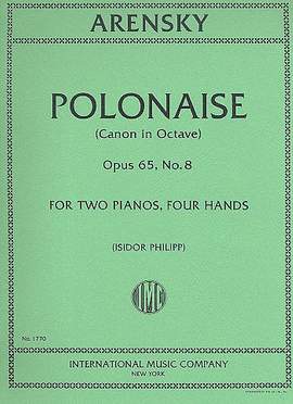 Arensky, A S: Polonaise op.65/8