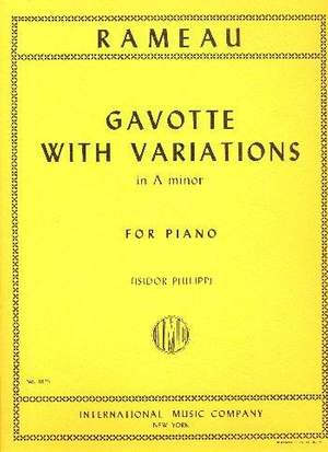 Rameau, J: Gavotte with Variations A minor