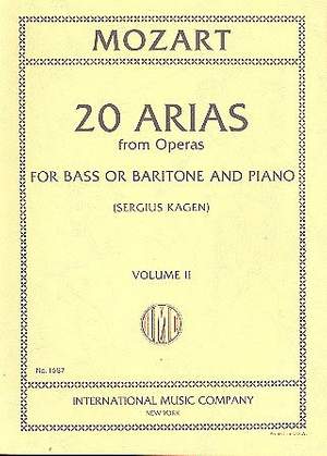 Mozart, W A: 20 Arias Vol.2 Bass.vce Pft
