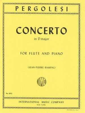 Pergolesi, G B: Concerto Dmaj Fl Pft Red