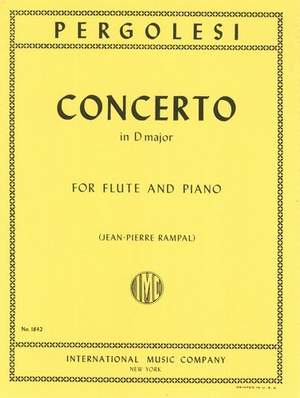 Pergolesi, G B: Concerto Dmaj Fl Pft Red