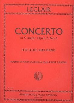 Leclair, J: Concerto Cmaj Op7/3 Fl Pft Red