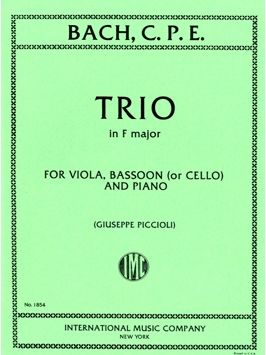 Bach, C P E: Trio Fmaj Vla Bsn Or Vc Pf