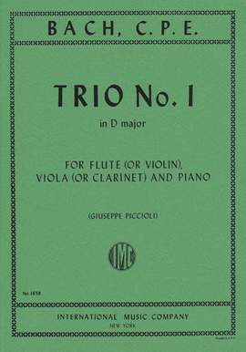 Bach, C P E: Trio No.1 Dmaj Fl Clar Pft
