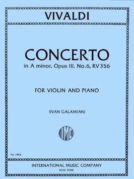 Vivaldi: Violin Concerto A minor op.3/6 RV356