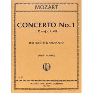 Mozart, W A: Concerto No. 1 in D major KV412