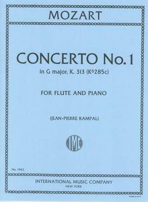 Mozart, W A: Concerto No. 1 in G major KV313 (K6. 285c)