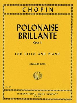 Chopin, F: Polonaise Brillante Op3 Vc Pft