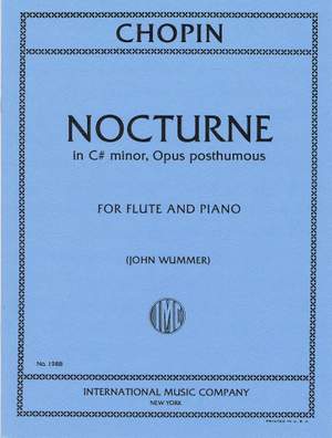 Chopin, F: Nocturne Cs Min Op Posth Fl Pf