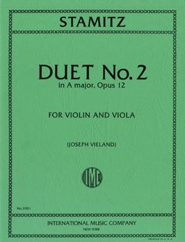 Stamitz, C P: Duet No. 2 op. 12