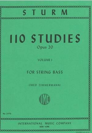 Sturm, W: 110 Studies Volume 1 Op. 20 Vol. 1