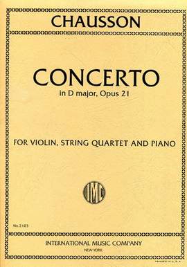 Chausson, E: Concerto D major D minor op. 21