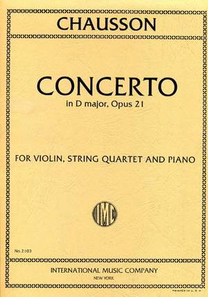Chausson, E: Concerto D major D minor op. 21