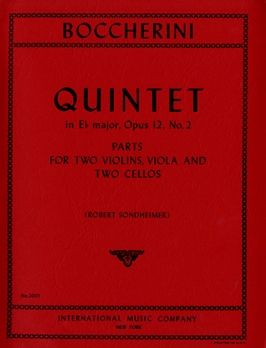 Boccherini, L: Quintet in E flat major Op. 12/2