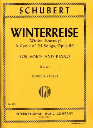 Schubert, F: Die Winterreise Op89 L Vce Pft