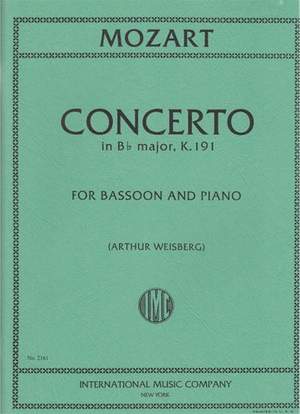 Mozart, W A: Concerto in B flat major KV 191