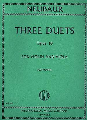 Neubauer, F K: Three Duets op. 10