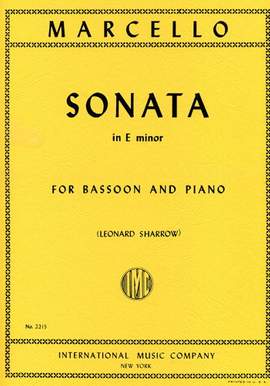 Marcello, B: Sonata Emin Bsn Pft