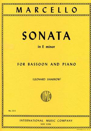 Marcello, B: Sonata Emin Bsn Pft