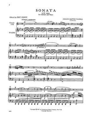 Wanhal, J B: Sonata B flat major