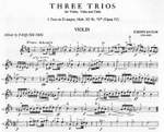 Haydn, J: Three Trios Op32 Vln Vc Pft Product Image