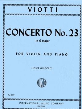 Viotti, G B: Concerto No. 23 in G major G major