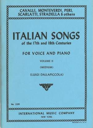 Italian Songs of the 17th and 18th Centuries Vol. 2 Vol. 2