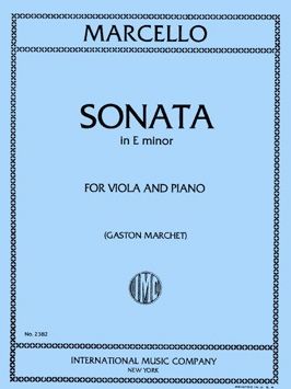 Marcello, B: Sonata E minor E minor