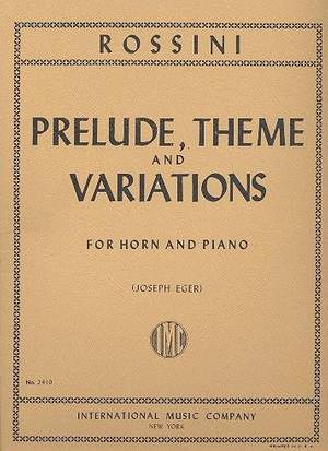 Rossini: Prelude Theme & Variations Hn