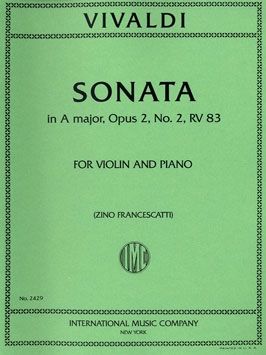 Vivaldi: Violin Sonata A major op.2/2 RV31
