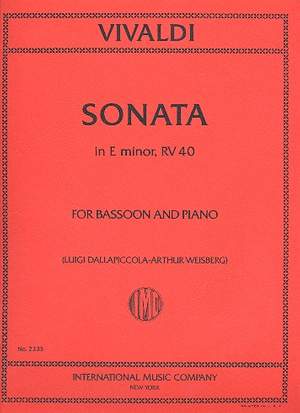 Vivaldi, A: Sonata No.5 Emin Bsn Pft