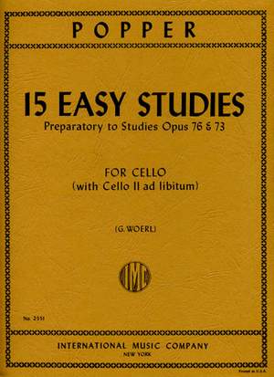 Popper, D: 15 Easy Studies Op. 76 & 73