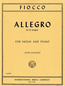 Fiocco, J: Allegro G major