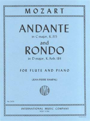 Mozart, W A: Andante Cmaj & Rondo Dmaj Fl P