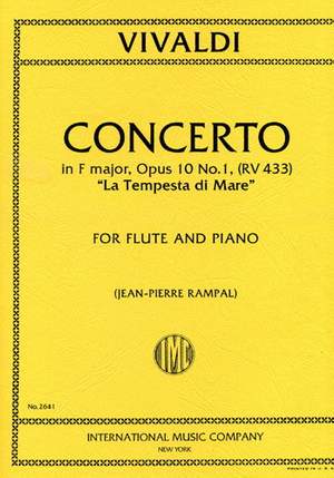 Vivaldi: Concerto F Maj Fl Pft Red