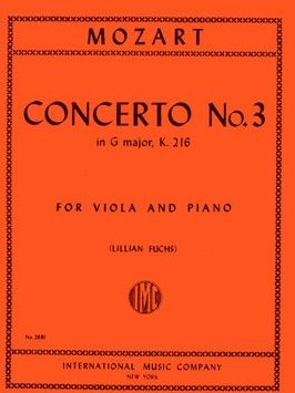 Mozart, W A: Concerto No.3 in G major G major K.216