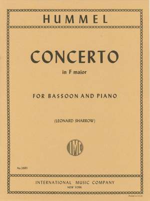 Hummel, J N: Concerto F major