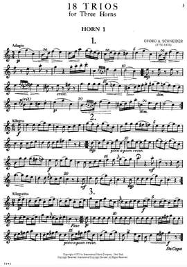 Schneider, G A: 18 Trios