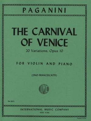 Paganini, N: The Carnival of Venice